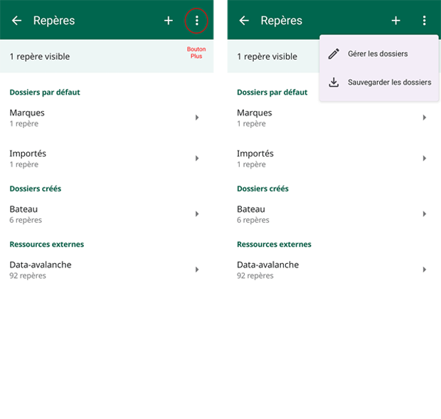 export groupes repères