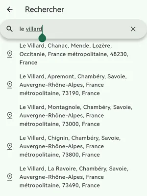 Rechercher resultat