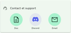 contact et support
