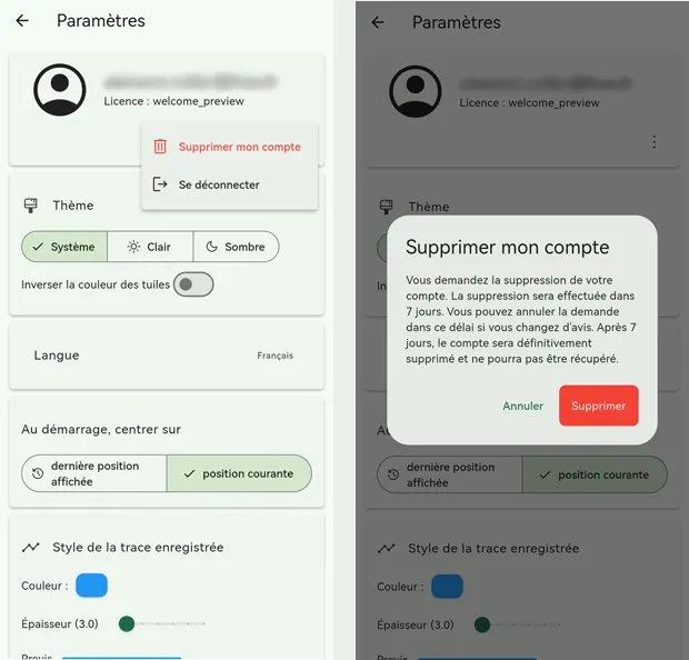 suppression de compte