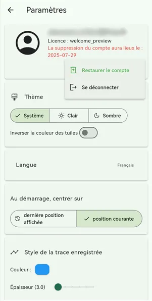 restaurer compte