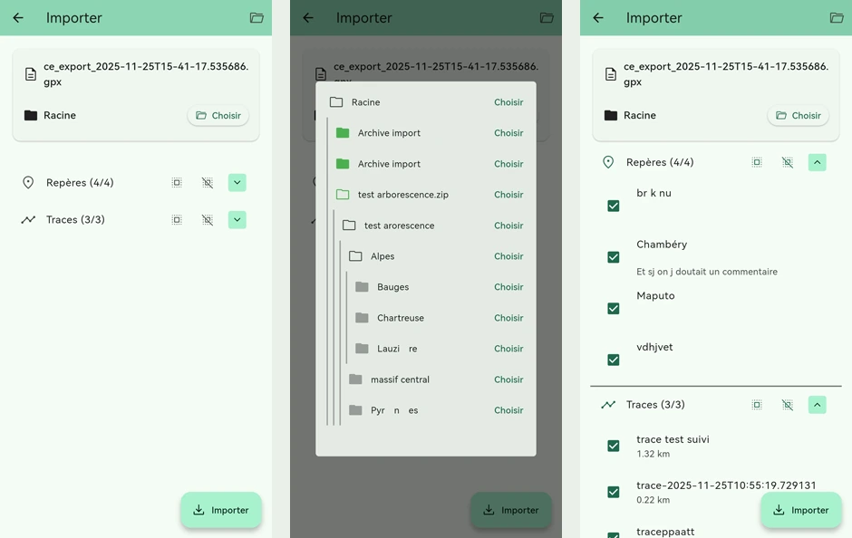 visuels gestion des imports