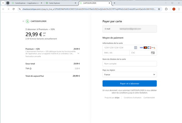 Page de paiement